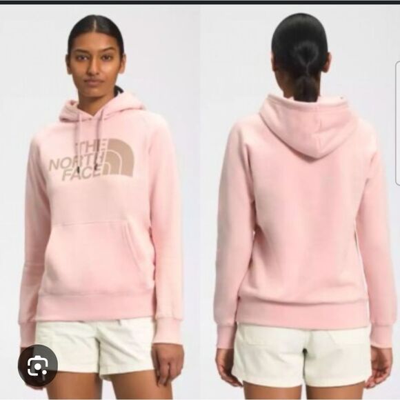 Northface Logo pink hoodie M - Picture 1 of 7